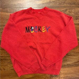 Vintage Disney Red Mickey Mouse Sweatshirt